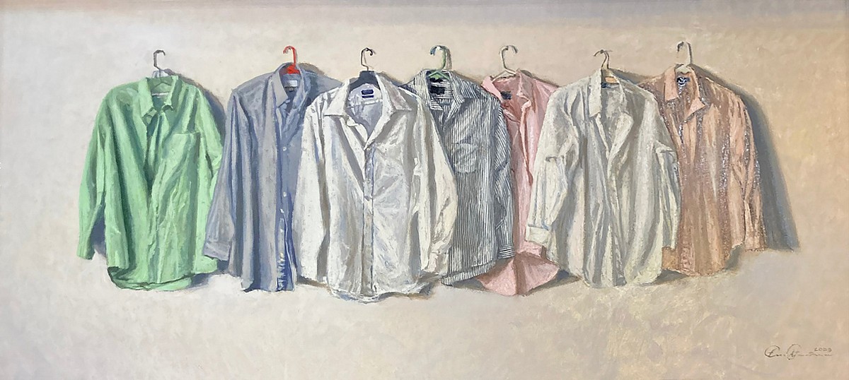 Eric Forstmann, Group Envy, 2023
oil on panel, 15 1/2 x 33 3/4 in. (39.4 x 85.7 cm)
EF241101