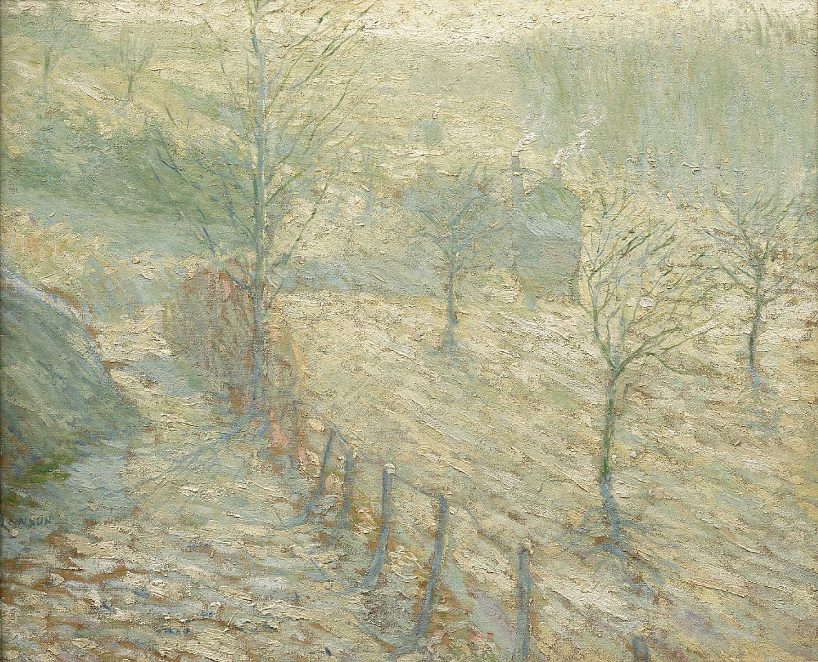 Ernest Lawson, Hillside, Winter, c. 1910
oil on canvas, 18 1/4 x 22 1/4 in. (46.4 x 56.5 cm)
EL241201