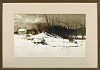 wyeth wagon blue study for flood plain framed hr