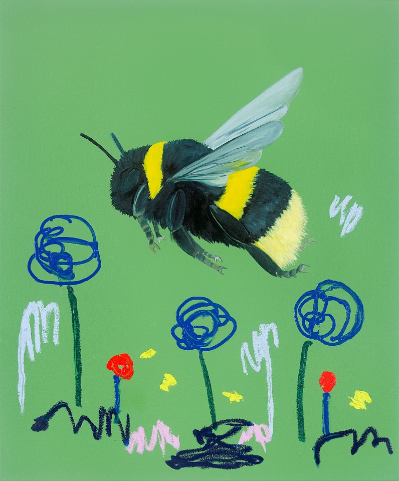 Adam S. Umbach, Bee Scene No. 3 (Light Green), 2024
oil and acrylic on canvas, 36 x 30 in. (91.4 x 76.2 cm)
AU250102