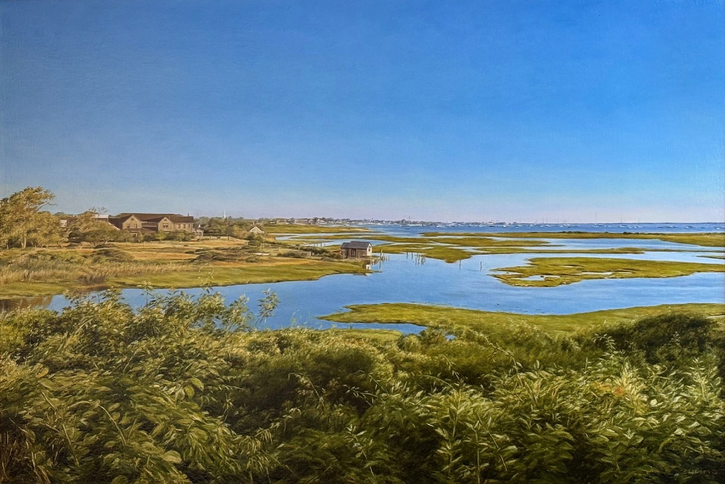 Lori Zummo, Sunrise View to Creeks, 2024
oil on canvas, 24 x 36 in. (61 x 91.4 cm)
LZ241201