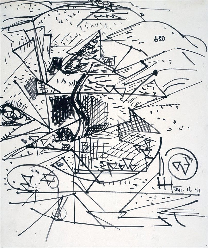 Hans Hofmann, Untitled, 1941
india ink on paper, 17 x 14 in. (43.2 x 35.6 cm)
HH18716