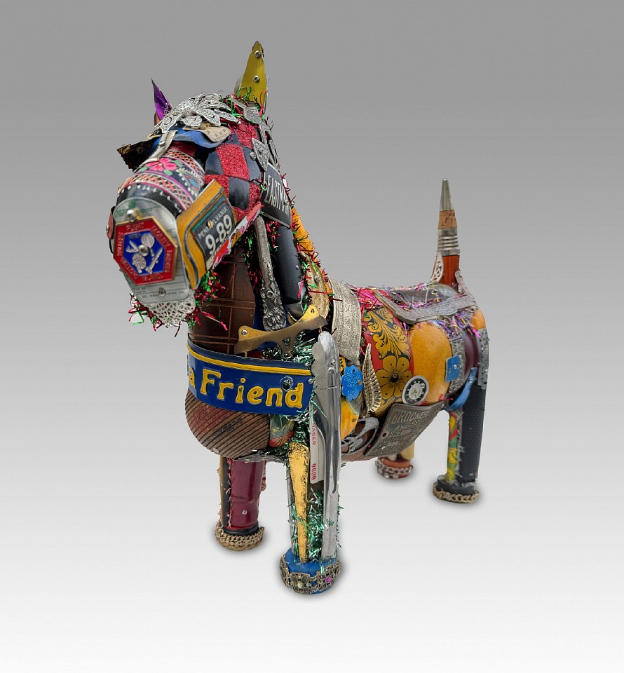 Leo Sewell, Scottie, 2025
mixed media assemblage, 15 1/2 x 7 x 17 in. (39.4 x 17.8 x 43.2 cm)
LS250202