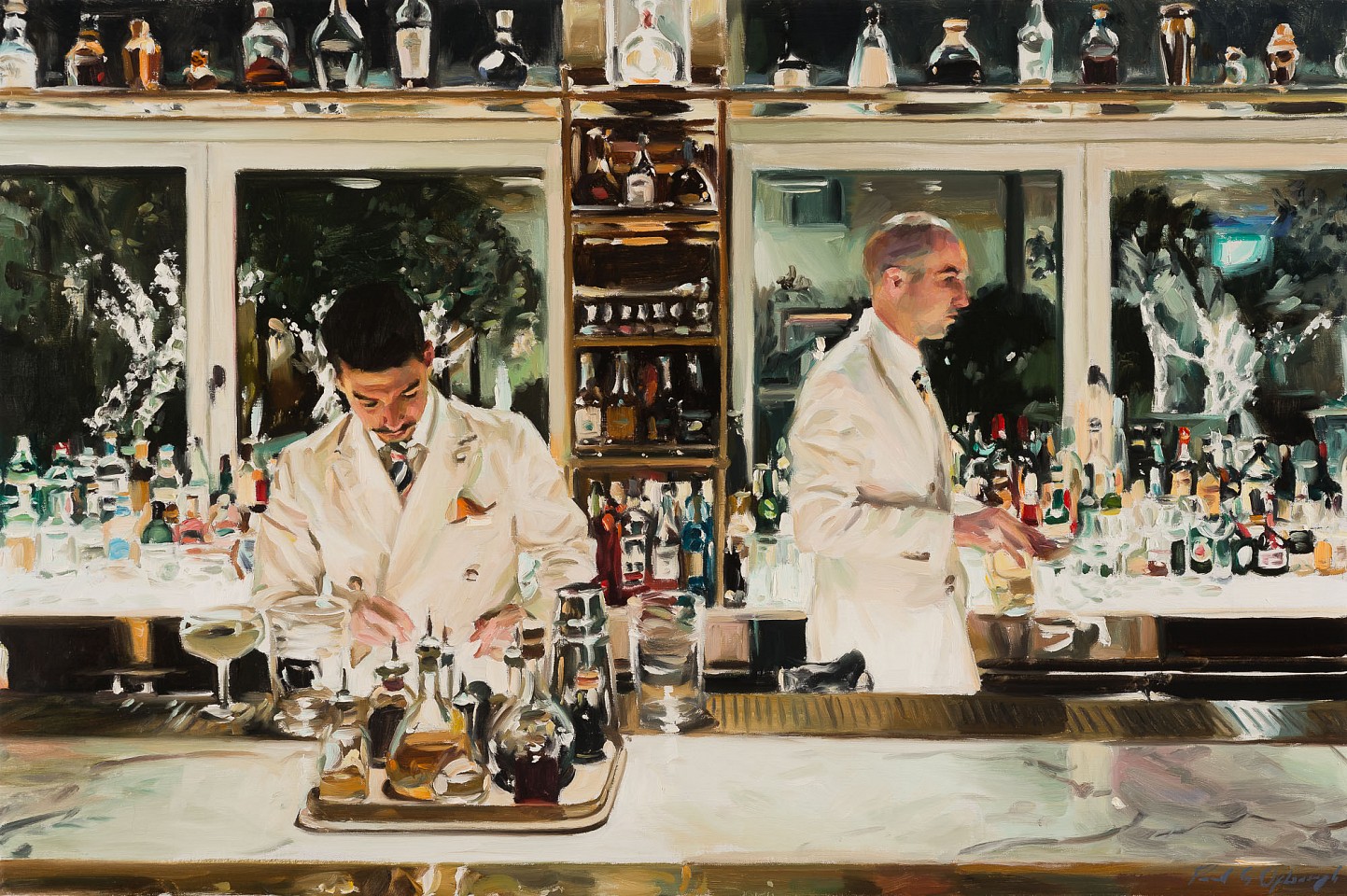 Paul G. Oxborough, St. Regis Bar, Venice, 2025
oil on linen, 24 x 36 in. (73.7 x 91.4 cm)
PO250309