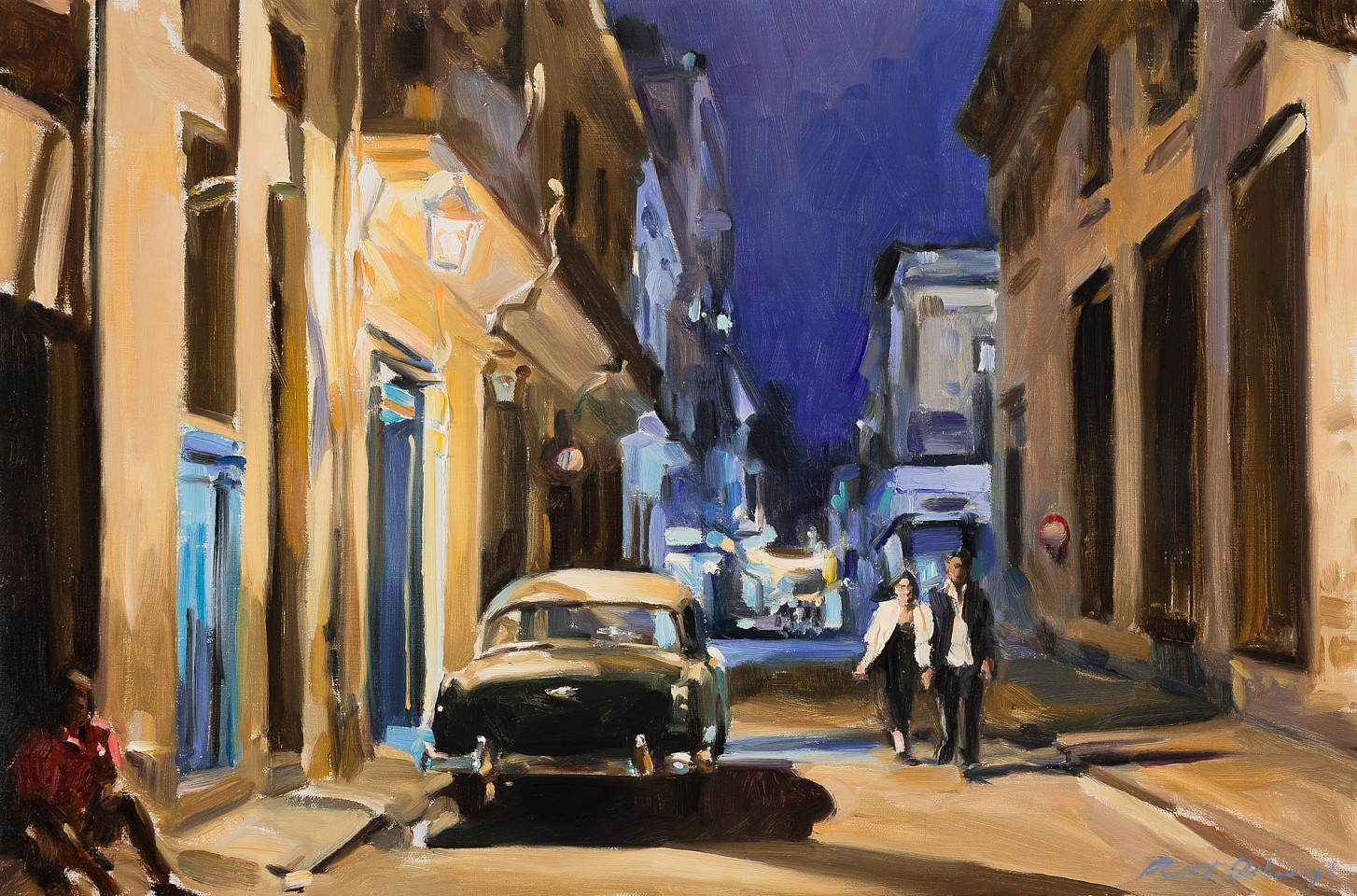 Paul G. Oxborough, Havana at Night, 2025
oil on linen, 14 x 21 in. (35.6 x 53.3 cm)
PO250322