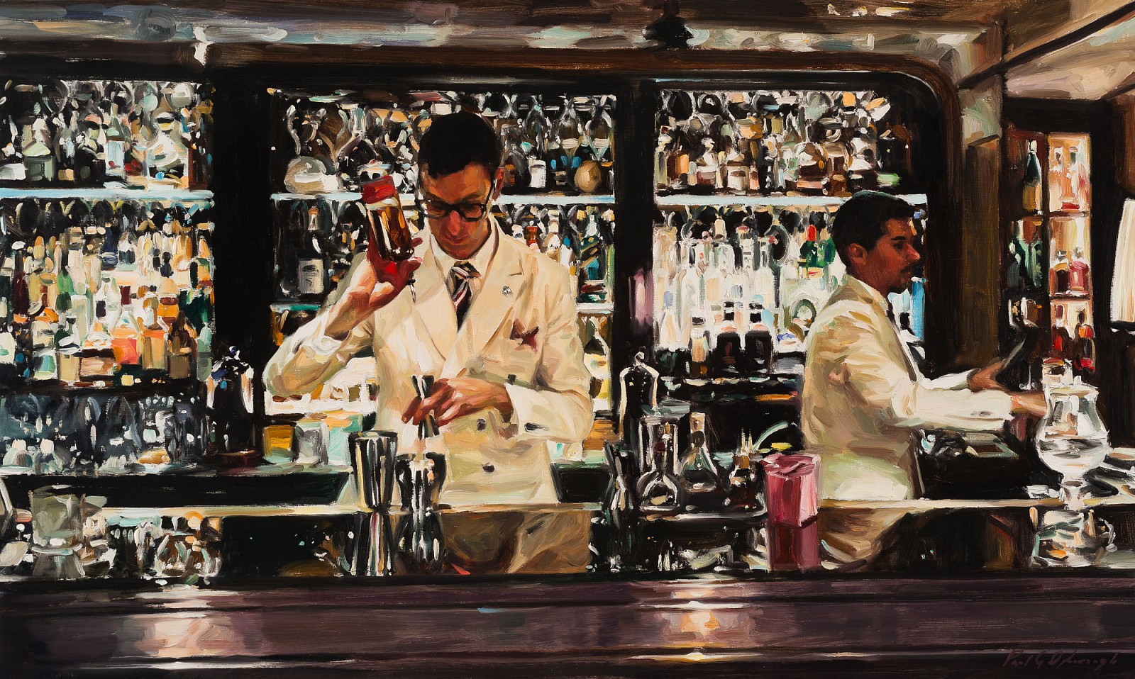 Paul G. Oxborough, Arts Bar, Venice, 2025
oil on linen, 24 x 40 in. (61 x 101.6 cm)
PO250308