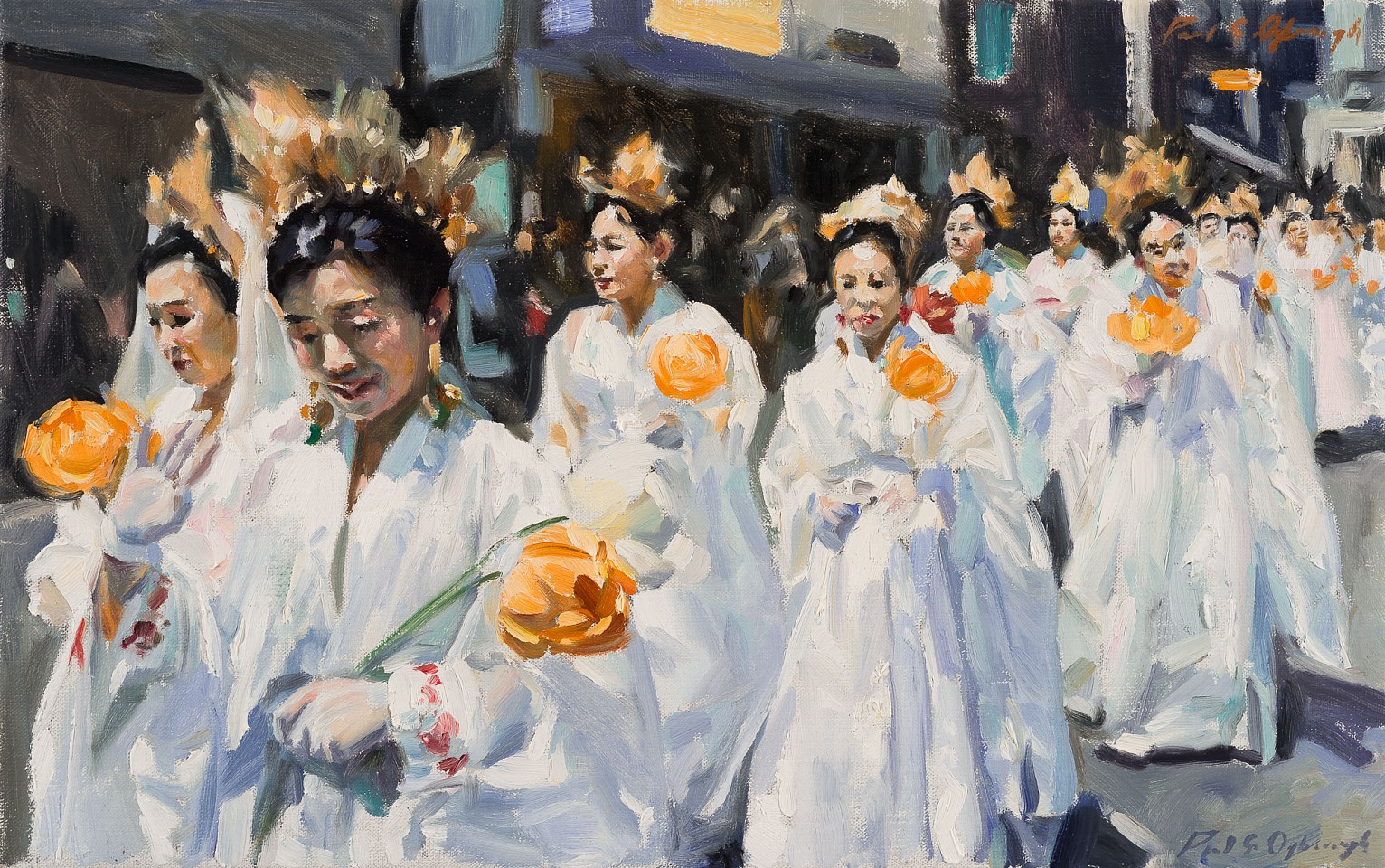 Paul G. Oxborough, Tulip Parade, 2025
oil on linen, 12 x 19 in. (30.5 x 48.3 cm)
PO250323