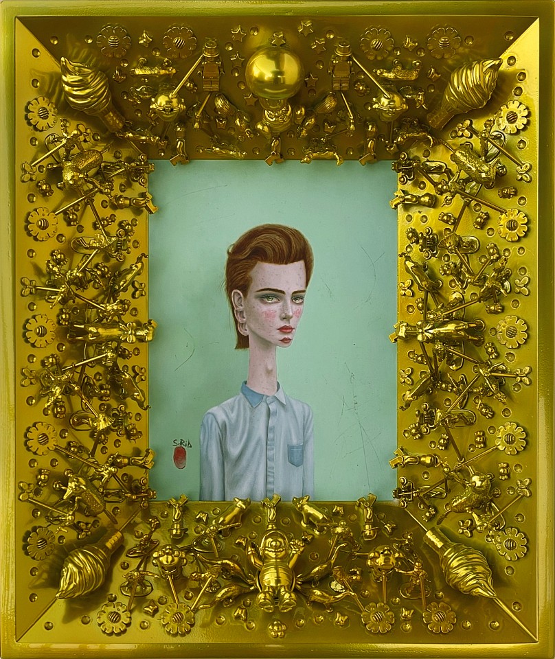 Mario Soria, I'm Your Man, 2024
oil on board, toys and tinted varnish with chrome effect, 23 1/2 x 20 in. (59.7 x 50.8 cm)
MS250302