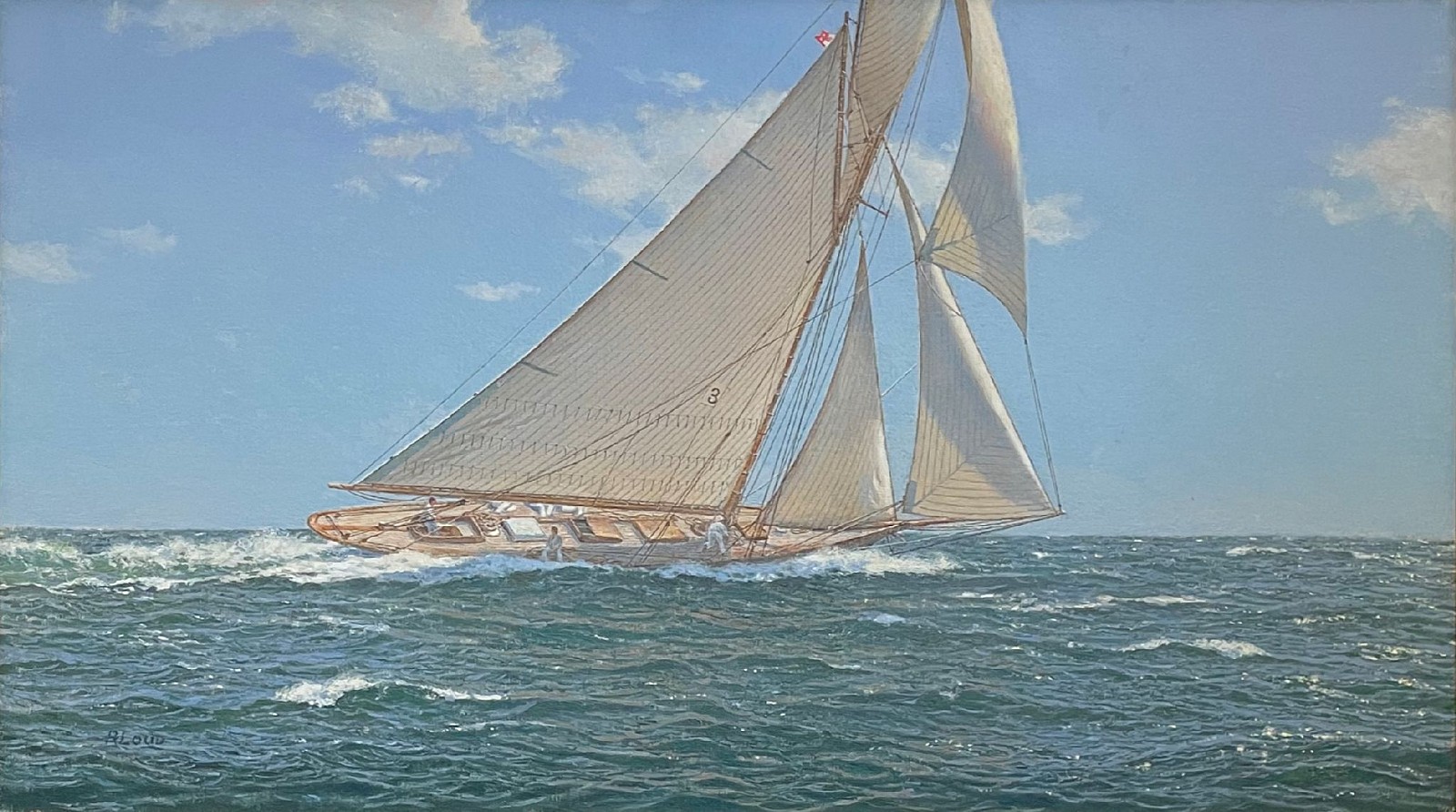 Richard Loud, Barbara Under Full Sail, 2025
oil on canvas, 16 x 28 in. (40.6 x 71.1 cm)
RL250901