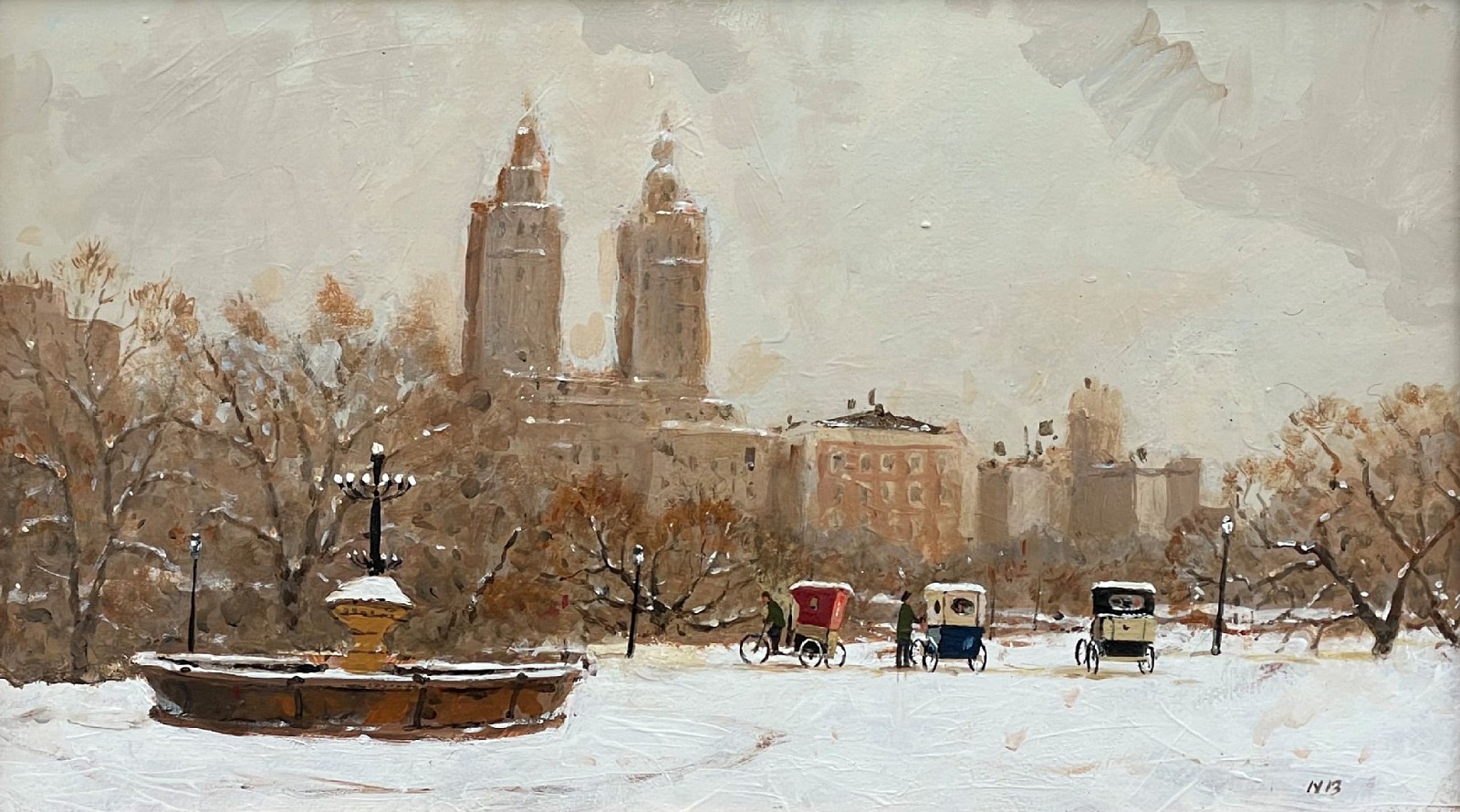 Nicholas Berger, Winter Fountain, 2025
oil on panel, 8 1/2 x 15 3/8 in. (21.6 x 39 cm)
NB251104