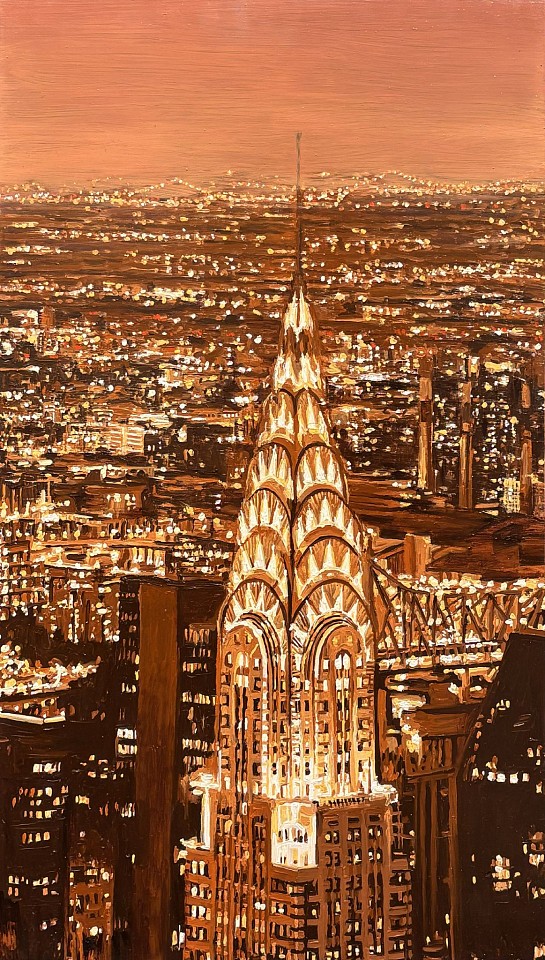 Tommaso Ottieri, Chrysler Building, 2025
oil on board, 27 1/2 x 15 5/8 in. (70 x 40 cm)
TO260103