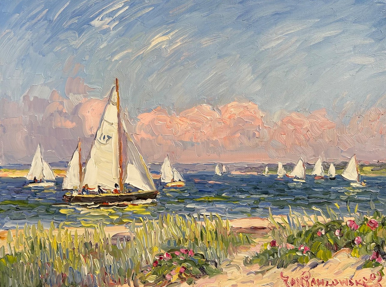 Jan Pawlowski, Beach Roses and Sailing, 2003
oil on canvas, 12 x 16 in. (30.5 x 40.6 cm)
JP260204