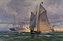 Donald Demers, On the Tides of New York, The pilot schooner Joseph Pulitzer running outbound
2026, oil on mounted linen