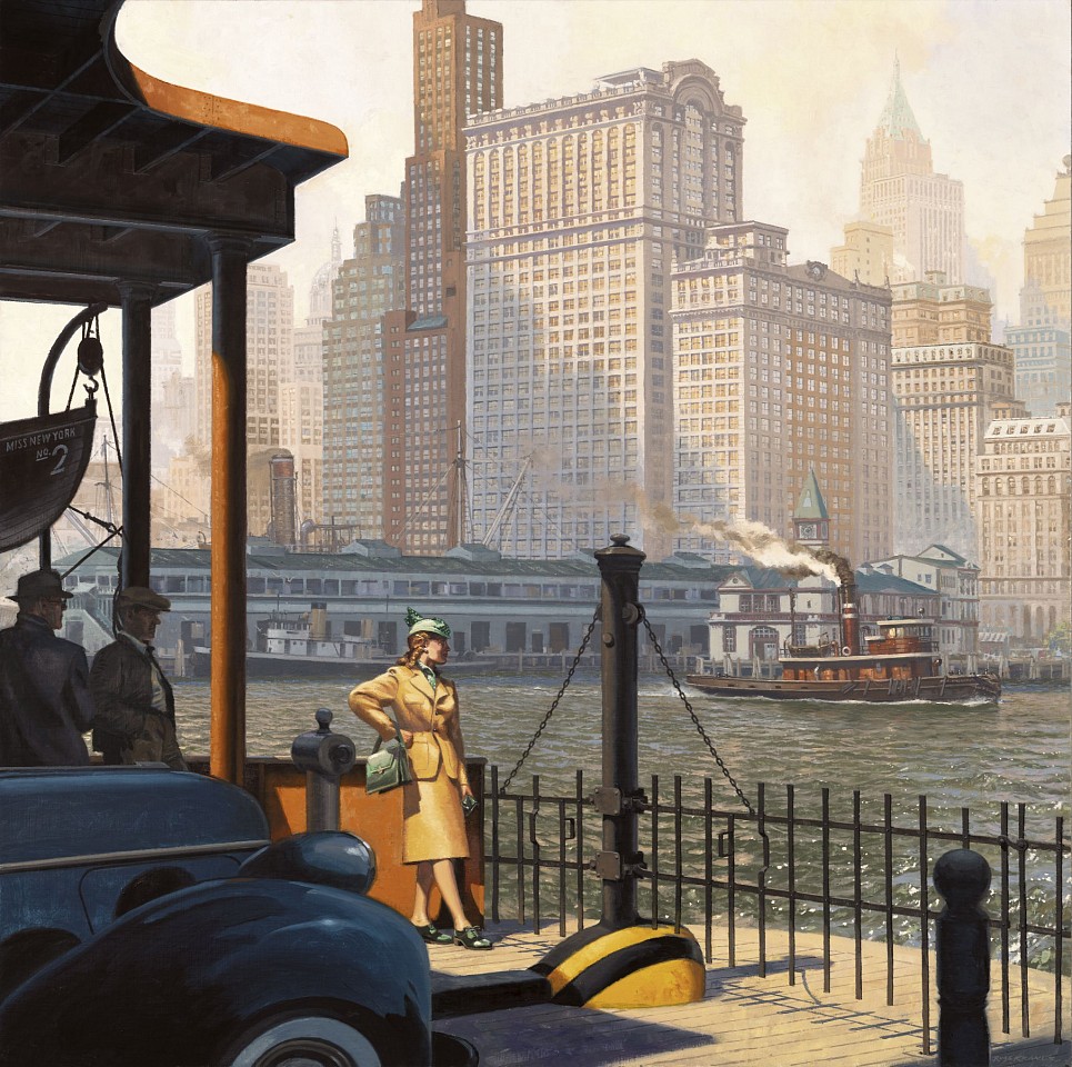 Russ Kramer, Miss New York [The Miss New York was a historic and beloved Staten Island ferryboat, christened in 1938 by Mayor Fiorello H. La Guardia and finally retired in 1975 after 37 years in service.], 2026
oil on linen, 36 x 36 in. (91.4 x 91.4 cm)
RK260401_ASMA