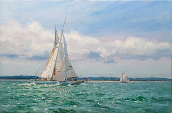 Louis Guarnaccia -&nbsp;Louis Guarnaccia Sailing Off Coatue, Nantucket