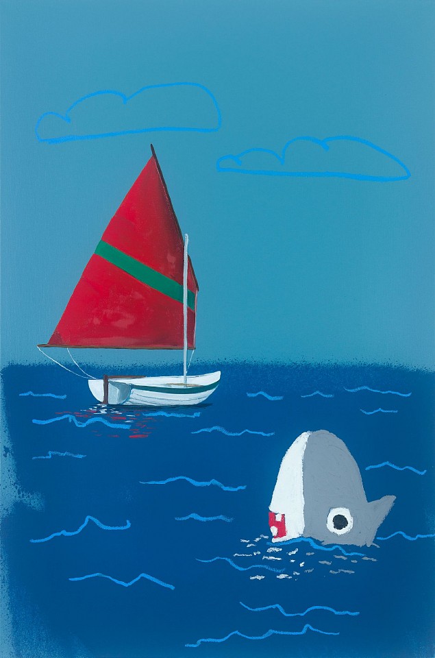 Adam S. Umbach, Shark Watch (Grey Haze), 2026
oil and acrylic on canvas, 36 x 24 in. (91.4 x 61 cm)
AU260704
