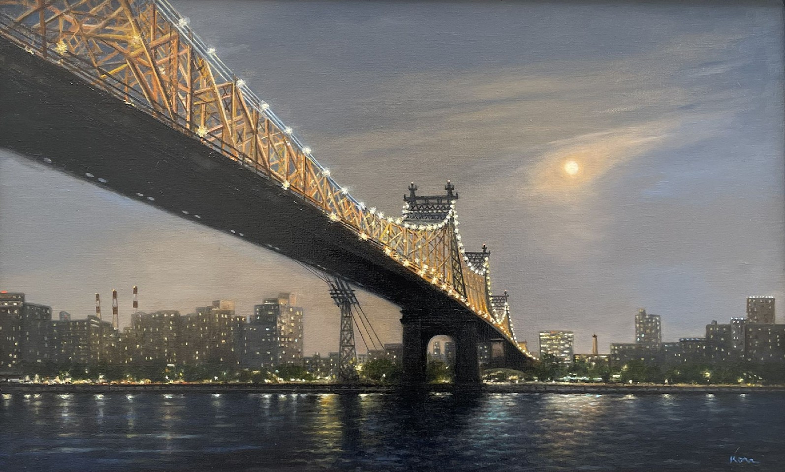 Marla Korr, 59th Street Bridge, 2026
oil on linen, 22 x 36 in. (55.9 x 91.4 cm)
MK260905