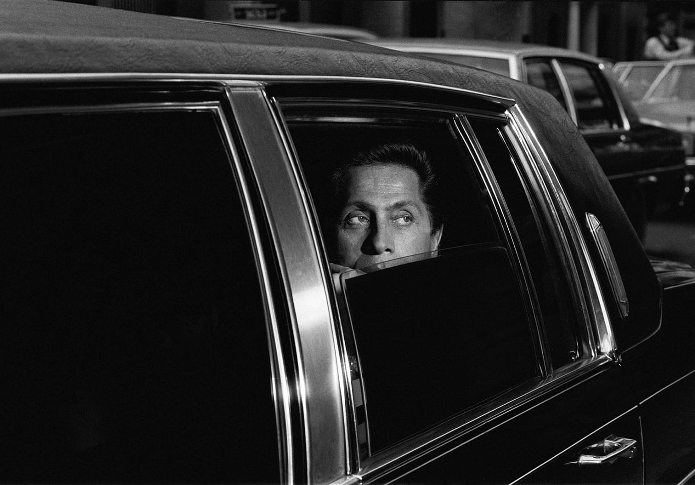 Harry Benson, Valentino in Limo, Edition of 35, 1984
archival pigment print
HB120438
